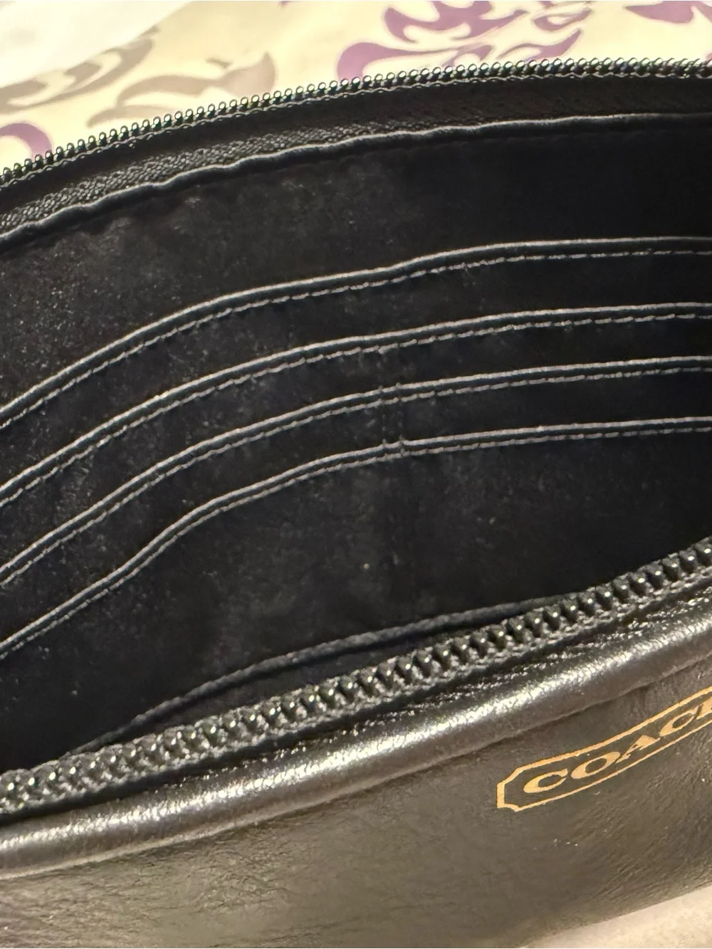 Coach Black Pebbled Leather Shoulder Tote with Gold Logo
